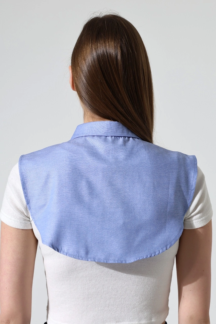 Schık Schık Pamuklu Yakalı Çıkarılabilir Yarım Gömlek İndigo Sckwm24gml01 Indigo