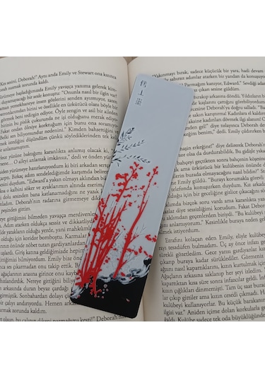 Kitap Ayracı - Kırmızı Çiçek Model4