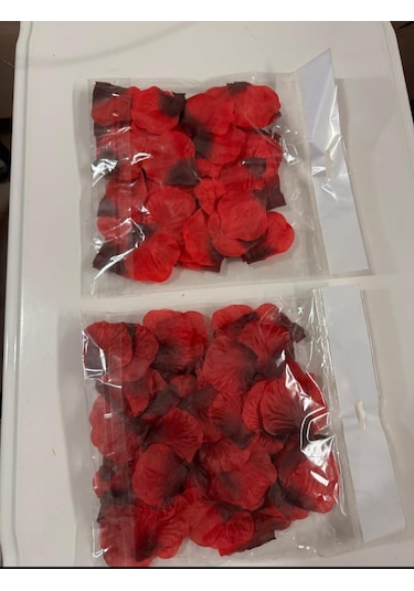 Kırmızı Kumaş Gül Yaprağı 300 Ad