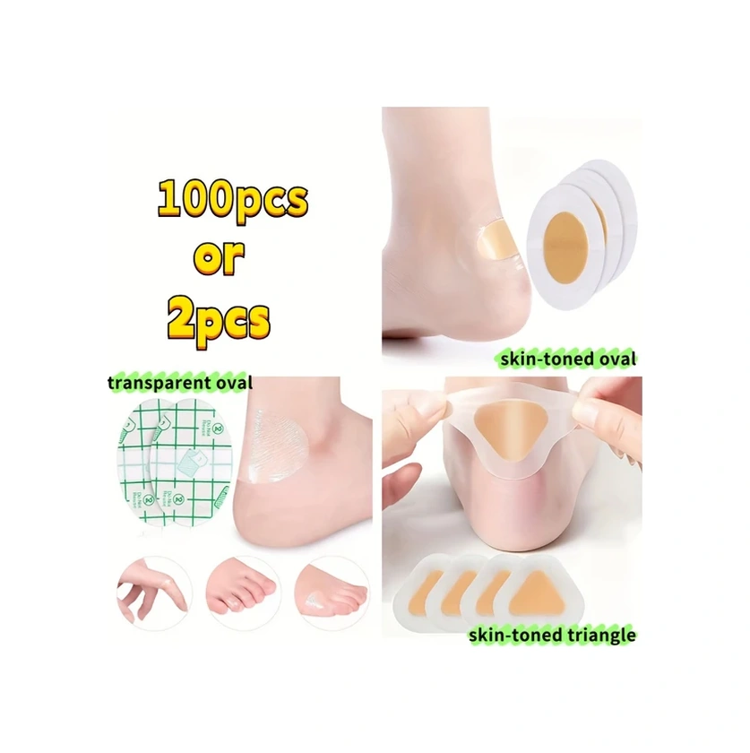 Gateesat Açık Bej 100 Adet Kaymayı Önleyen Ayak Bileği Pedi Seyahat Koruyucu