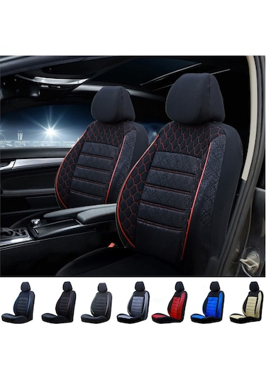 UNIVERSAL OTO KOLTUK KILIFI GOF SİYAH-KIRMIZI