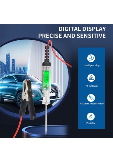 Samdoo Lcd Gösterge Işıklı 3-120v Otomotiv Devre Test Cihazı, Taşınabilir Elektrik Test Kalemi