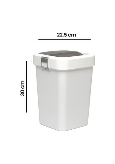 Motek Comfort Dust Bin Beyaz Çöp Kovası - 8 Lt Beyaz