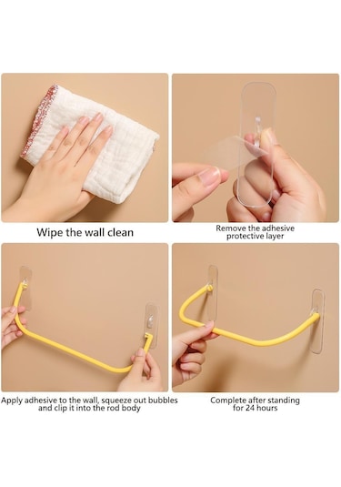 Sarı Çok Fonksiyonlu Kendinden Yapışkanlı Duvara Monte Depolama Rafları Mutfak Eşyalar Havluları Oturma Çok Amaçlı Düzen. 56711668 Sarı