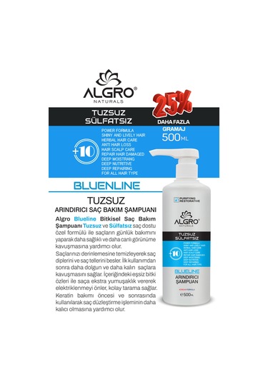 Algro Blueline Tuzsuz Saç Bakım Şampuanı 500 ML