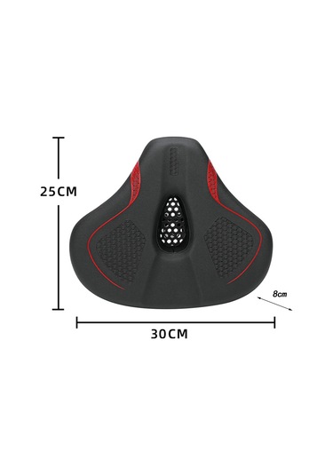 Suntek Genel Bisiklet Selesi Kaymaz Yastık Şok Kırmızı-cizgi Kırmızı - Siyah