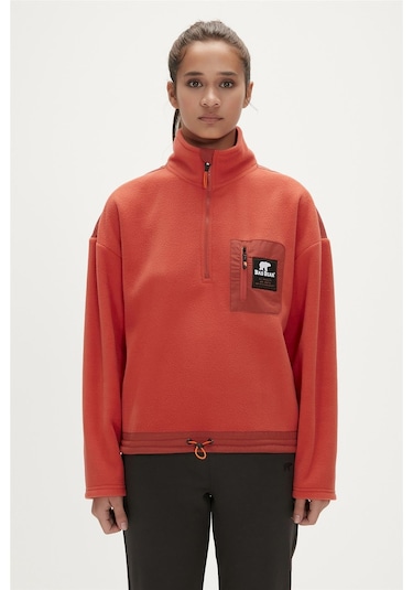 Bad Bear Eva Half-zip Ginger Tarçın Yarım Fermuarlu Kadın Polar Sweatshirt - Tarçın