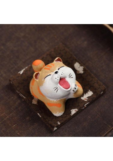 Homyl Kitaplık Hediye Yatak Odası Için Kedi Çay Hayvanı 5,1 Cmx6,6 Cmx5 Cm