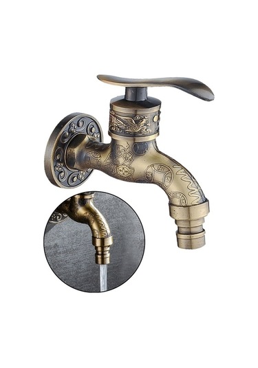 Bosphorusboutique02 Shop Duvara Monte Dekoratif Bahçe Lavabo Bataryası Sarı Renkli Sarı