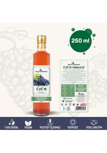 Üzüm Sirkesi / 250 Ml Çok Keskin