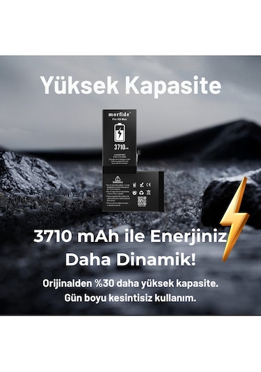Morfide Apple Uyumlu iPhone Xs Max  3710mah Yüksek Kapasiteli