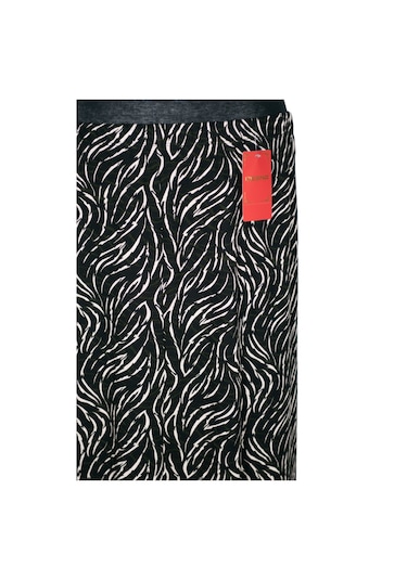 Hesna Kadın Ecem Battal Beden 8 Parça Lastikli Siyah Etek D28 Siyah