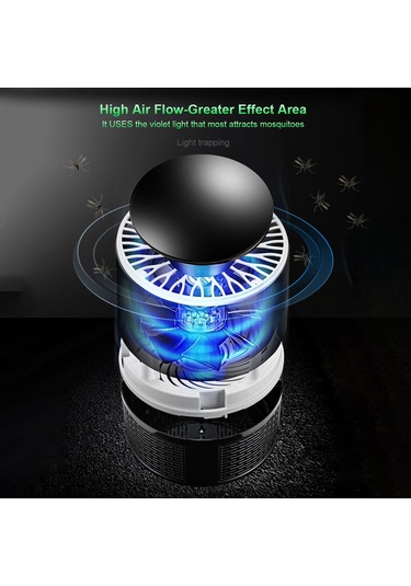 Maiyame Usb Güçlü Fiziksel Sivrisinek Öldürücü, Led Işık İle Çekici, İç Mekan Kullanımı, Beyaz Renk Beyaz