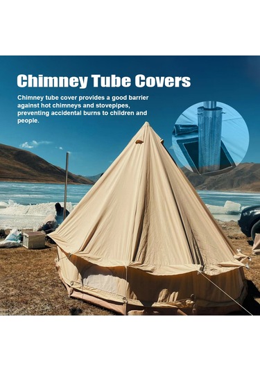 Mufunye Paslanmaz Çelik Bacak Koruyucu: Yanmaz, Hayvan Ve Yaprak Engelleyici, Ayarlanabilir Isıtma Sobası Kapağı