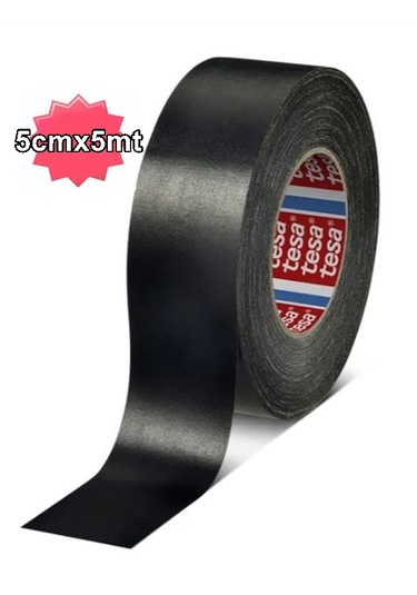 Tesa 4657 Siyah 5mt Ultra Güçlü Isıya Dayanıklı Bez Tamir Bandı