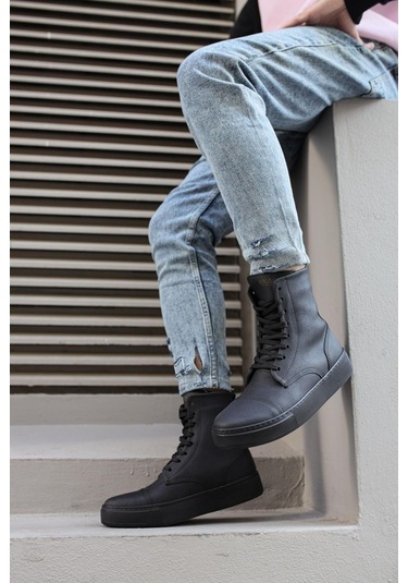 Knack Spor Bot 022 Siyah Siyah Taban KNKBOT022SST 001