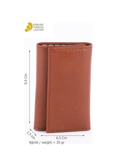 613 Model Hakiki Deri 6'lı Çevirme Anahtarlık Kahve