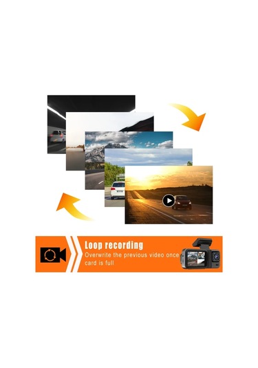 Chuangyinshop 3 Lens Without Card Araç Kamerası 1080p Ön 720p İçi Arka Görüş Gece Vizyonu Dvr Kayıt