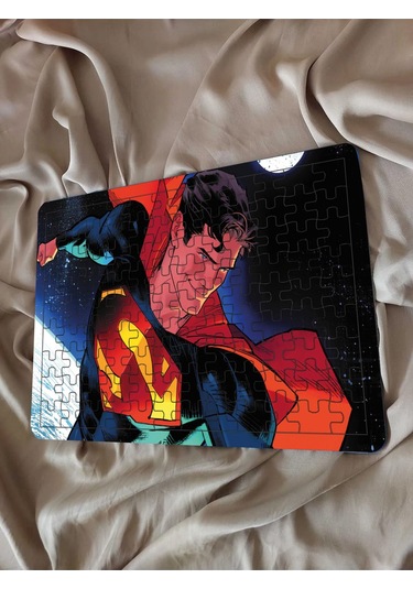 Çocuk Puzzle Ahşap Süperman 108 Parça Mobilya