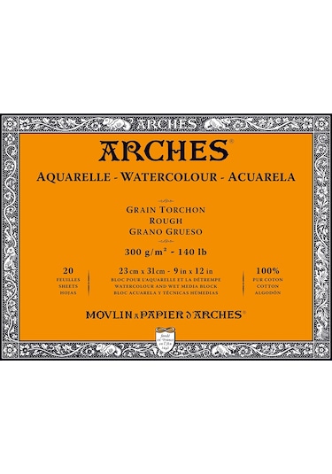 Arches Suluboya Defteri Blok Rough 300 G 23x31 Cm. 20 Yp