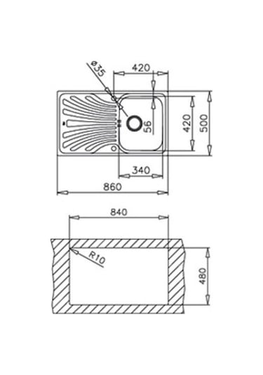 Teka Nerissa 50B Paslanmaz Çelik Eviye Sağ