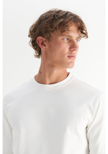 Wrangler Erkek Interlock Sweatshirt White Çok Renkli