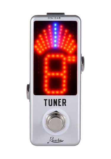 Mini Kromatik Tuner Pedal Etkisi Led Ekranlı Gitar Bas İçin Gerçek Bypass