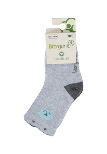 Biorganic Cute Bear 2'li Bebek Çorabı 68378 Mint Yeşili