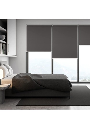 Venassa Antrasit Stor Zebra Güneşlik Perde