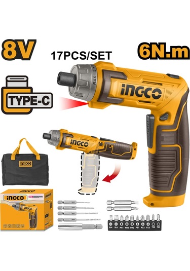 Ingco ING-CSDLI0802 Li-ion Akülü Vidalama