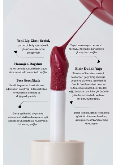 Lip Gloss Pinky Latte Dudak Parlatıcısı Nemlendirici Etkili Pinky Latte