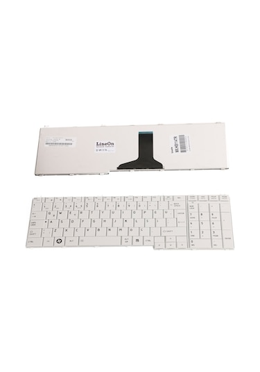 Laptopshop Toshiba Uyumlu Satellite C660 Notebook Klavye Beyaz