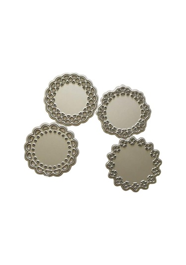 Jms 4 Adet Yuvarlak Dantel Metal Kesme Die Şablonlar