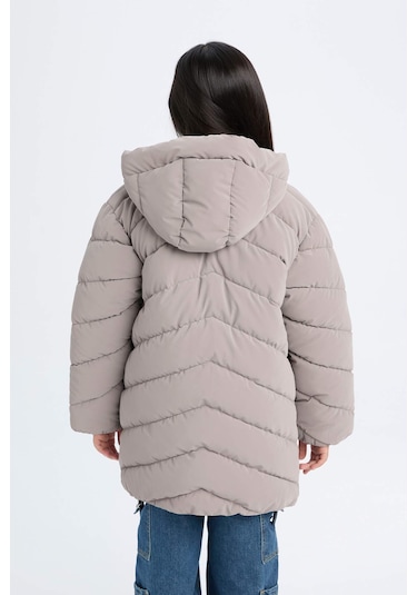 DeFacto Kız Çocuk Su İtici Kapüşonlu Parka C8520A824AUGR304 Gri DeFacto Kız Çocuk Su İtici Kapüşonlu Parka C8520A824AUGR304 Gri