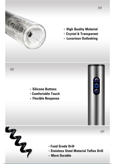 Schulzz Elektrikli Şarap Şişe Açacağı Şarap Kiti Tirbuşon Çok Renkli