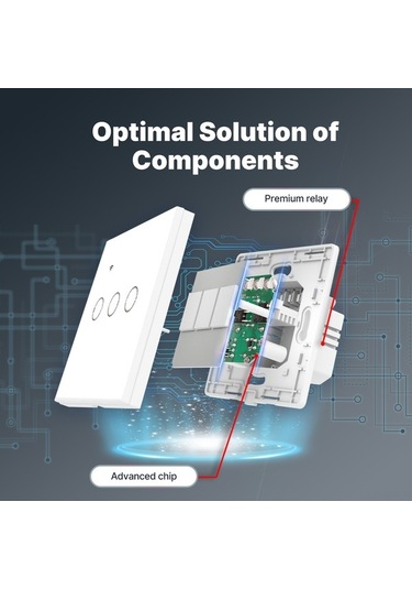 Trendooze Zamanlama Yangın Wifi Uzaktan Uygulaması Tuya Tek Sıfır Sesli Evrensel Dokunmatik Anahtar Anahtar Anahtar Akıllı Akıllı 1-gang Ge 1-gang