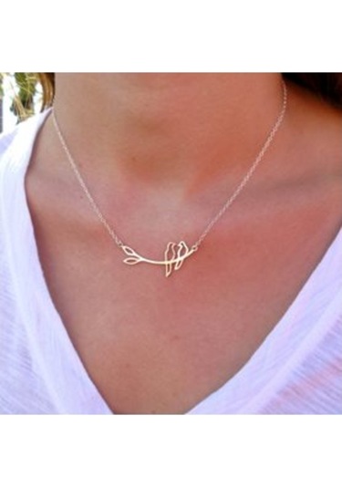 Gümüş Daldaki Kuşlar Kolye 453819989