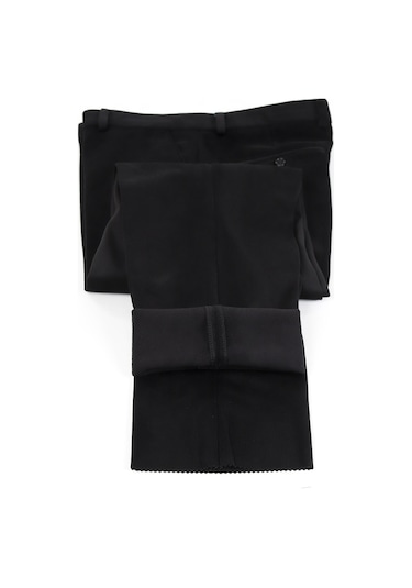 Neowit Erkek Siyah Içi Polarlı Yan Cep Klasik Kadife Pantolon Siyah