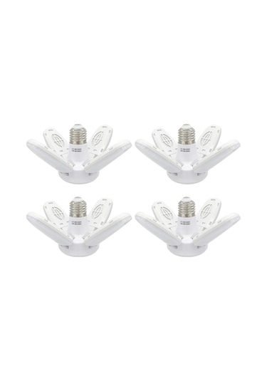 Novahub Beyaz Led Garaj Işıkları - Kısılabilir Garaj Işıkları Tavan, 38w 6000lm 6500k E27/b22 Led Garaj Tavanı 4 Pcs 4 Pcs