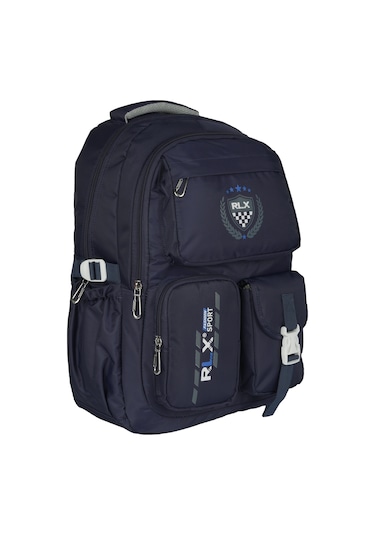 Relaxion Su Geçirmez Çok Gözlü Okul Sırt Çantası Lacivert 2058