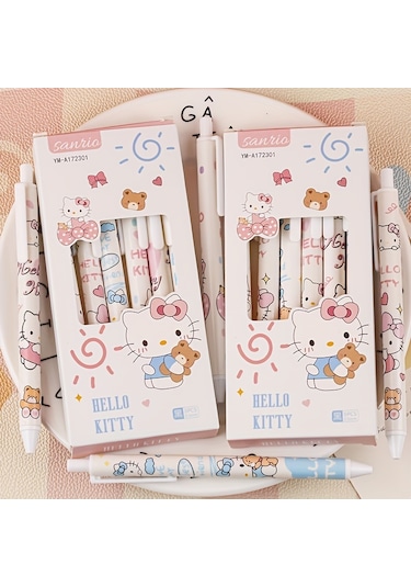 Tcherchı Hello Kitty Jel Mürekkep Roller Kalemler, Pürüzsüz Yazma