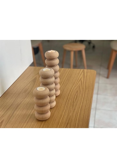 Mumluk 3'lü Set Kayın