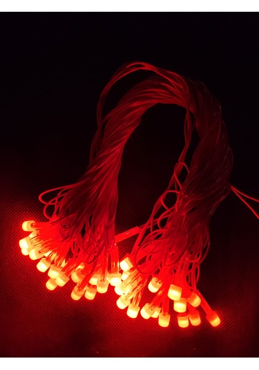 Kırmızı 10 Metre Led Işık 220volt Dekor Ledi - Yılbaşı Ağacı Ledi Kırmızı