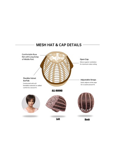 Kadın Perukları Kısa Katmanlı Peri Kesim Peruklar Saç Bantlı Doğal Görünümlü Kabarık Saç Peruk