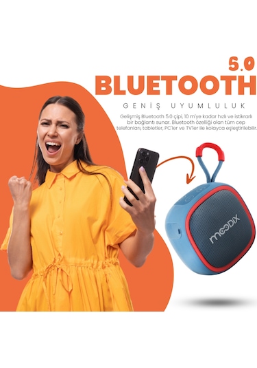 Moodix Kı23ks659 Bluetooth Hoparlör Mavi 5w