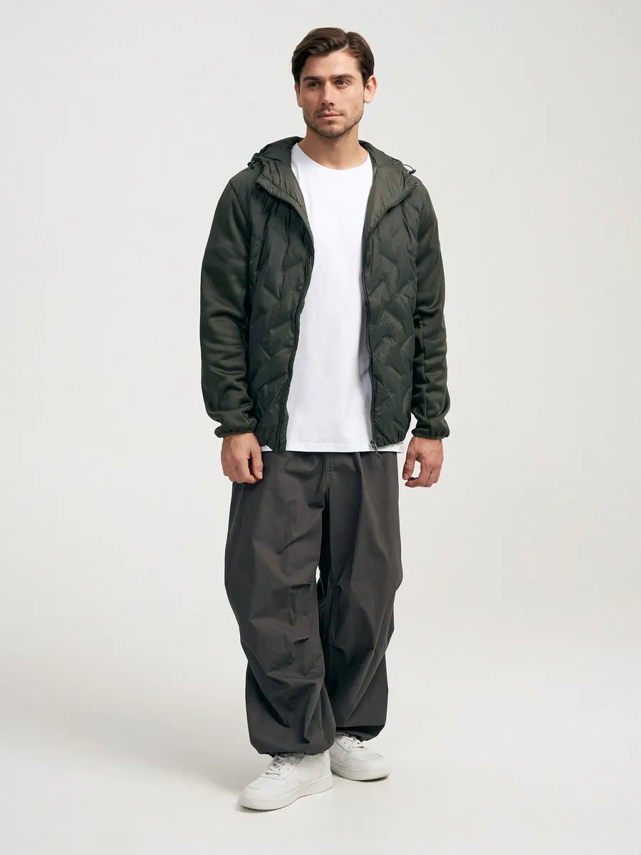 Tvoe Tekstil Kollu Kapüşonlu Sıcak Tutan Rüzgarlık Montu 262620605 Khaki