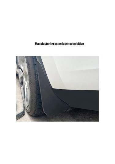 Tesla Model Y Arabası İçin Yumruksuz Ön Ve Arka Tekerlekten Yumuşak Kauçuk Çamurluklar, Stil: Mat Siyah