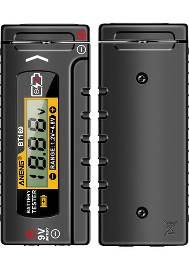 Aneng Bt169 Pil Gücü Test Cihazı Dijital Ekran Aa Aaa Lityum Pil Gerilim Test Cihazı