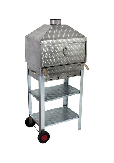 Metehan MTH-22 Davlumbazlı - Kapaklı - Bacalı - Maltız Izgaralı - 2 Tekerlekli Mangal