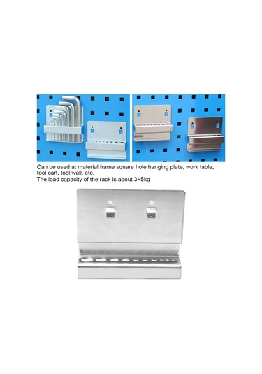 Padalink Çelik Çinko Kaplama Asma Rafı - Hex Soket Anahtarı Ve Matkap Ucu Depolama Tabanı - Atölye Araç Sınıflandırıcı 3-5 Kg Yük Kapasitesi